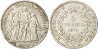 France 5 Francs Coin, Hercule, Bordeaux, Silver, KM:820.2 -