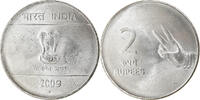 India 2 Rupees Coin, INDIA-REPUBLIC, Stainless Steel, KM:327 -