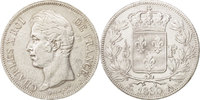 France 5 Francs Coin, Charles X, Paris, Silver, KM:727 -