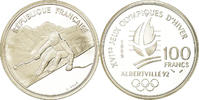 France 100 Francs Coin, albertville 92, Proof, Silver -