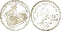 France 100 Francs Coin, albertville 92, Proof, Silver -