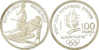France 100 Francs Coin, albertville 92, Proof, Silver -