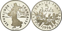 France 5 Francs Coin, Semeuse, Paris, BE, Nickel Clad -
