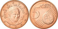 VATICAN CITY 5 Euro Cent BU, Copper Plated Steel, KM:377 -