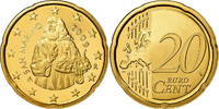 San Marino 20 Euro Cent BE, Brass, KM:483 -