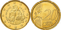 San Marino 20 Euro Cent BE, Brass, KM:483 -