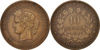 France 10 Centimes Coin, Cérès, Paris, Bronze, KM:815.1 -