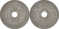 France 20 Centimes Coin, Lindauer, Zinc, KM:907.1 -