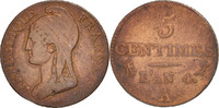 France 5 Centimes Coin, Dupré, Paris, Bronze, KM:635.1 -