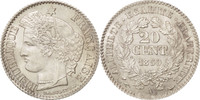 France 20 Centimes Coin, Cérès, Paris, Silver, KM:758.1 -
