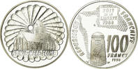 France 100 Francs Coin, Sainte-Mère-Eglise, BE, Silver -