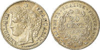France 20 Centimes Coin, Cérès, Paris, Silver, KM:758.1 -
