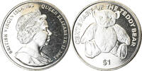 BRITISH VIRGIN ISLANDS Dollar Coin, Franklin Mint, Centenaire de l'ours -