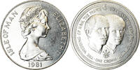 Isle of Man Crown Coin, Elizabeth II, Pobjoy Mint, Mariage du Prince -