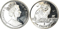 Isle of Man Crown Coin, Elizabeth II, Pobjoy Mint, Chat turc -