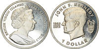 BRITISH VIRGIN ISLANDS Dollar Coin, Franklin Mint, John F. Kennedy -