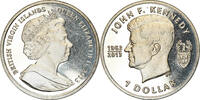 BRITISH VIRGIN ISLANDS Dollar Coin, Franklin Mint, John F. Kennedy -