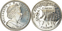 Isle of Man Crown Coin, Elizabeth II, Pobjoy Mint, 60ème anniversaire -