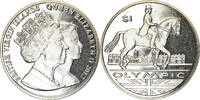 BRITISH VIRGIN ISLANDS Dollar Coin, Franklin Mint, Discipline Olympique -