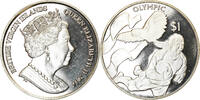 BRITISH VIRGIN ISLANDS Dollar Coin, Franklin Mint, Discipline Olympique -