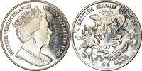 BRITISH VIRGIN ISLANDS Dollar Coin, Franklin Mint, Nature sauvage de -