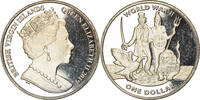 BRITISH VIRGIN ISLANDS Dollar Coin, Franklin Mint, 2ème guerre -