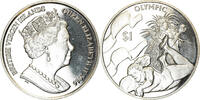 BRITISH VIRGIN ISLANDS Dollar Coin, Franklin Mint, Discipline Olympique -