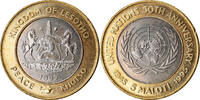 Lesotho 5 Maloti Coin, Moshoeshoe II, 50ème anniversaire de l'ONU -