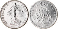 France 1/2 Franc Coin, Semeuse, Paris, FDC, Nickel, KM:931.1 -
