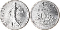France 1/2 Franc Coin, Semeuse, Paris, FDC, Nickel, KM:931.1 -