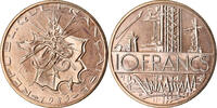 France 10 Francs Coin, Mathieu, Paris, Nickel-brass, KM:940 -