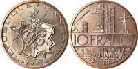 France 10 Francs Coin, Mathieu, Paris, Nickel-brass, KM:940 -