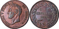 Monaco 5 Centimes, Cinq Coin, Honore V, Copper -