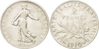 France 2 Francs Coin, Semeuse, Paris, Silver, KM:845.1 -