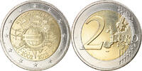 Cyprus 2 Euro 10 ans de l'Euro, Bi-Metallic, KM:97 -