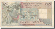 Algeria 5000 Francs Banknote, 1951-02-02, KM:109a -