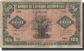 French West Africa 100 Francs Banknote, 1942-12-14, KM:31a -