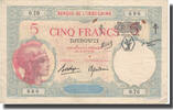 French Somaliland 5 Francs Banknote, Undated (1943), KM:11 -