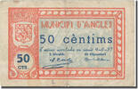 Spain 50 Centimes Banknote, ANGLES, Blason, 1937 -