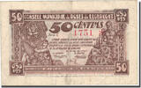 Spain 50 Centimes Banknote, LLOBREGA, corne d'abondance, 1937 -