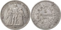 France 5 Francs Coin, Hercule, Bordeaux, Silver, KM:820.2 -