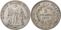 France 5 Francs Coin, Hercule, Paris, Silver, KM:820.1 -