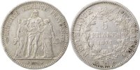France 5 Francs Coin, Hercule, Bordeaux, Silver, KM:820.2 -