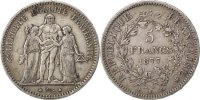 France 5 Francs Coin, Hercule, Bordeaux, Silver, KM:820.2 -