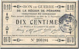 France 10 Centimes Peronne, Pirot:80-411 -
