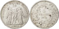 France 5 Francs Coin, Hercule, Paris, Silver, KM:820.1 -