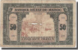 Morocco 50 Francs Banknote, 1943-08-01, KM:26a -