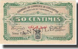 Algeria 50 Centimes Banknote, Chambre de Commerce, 1916-11-07, ANNULÉ -