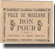 Algeria 5 Centimes Banknote, valeur faciale -