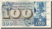 Switzerland 100 Franken Banknote, 1963-03-28, KM:49e -